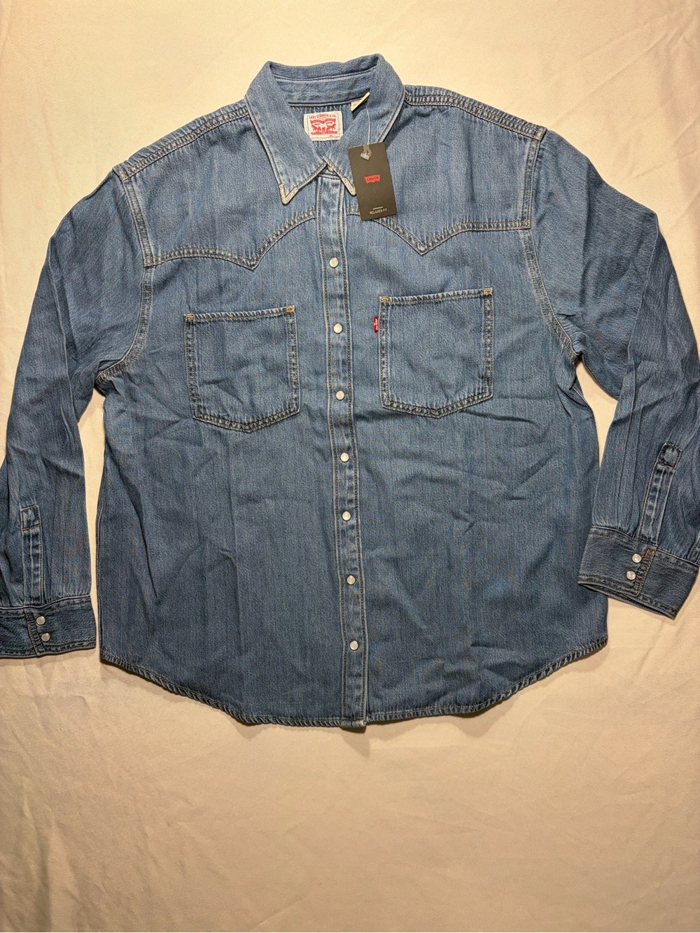 Levi's Blue Denim Western Button-Down Shirt